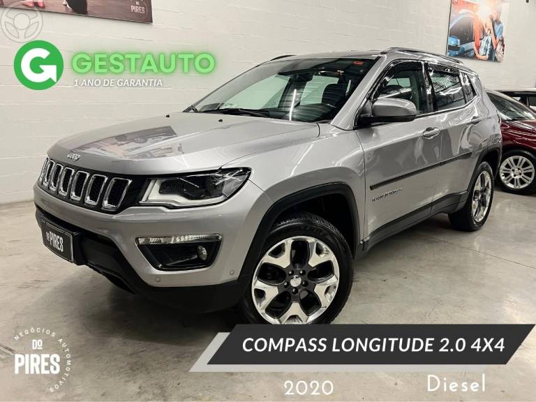 JEEP - COMPASS 2.0 16V DIESEL LONGITUDE 4X4 AUTOMÁTICO - 2019/2020 - PRATA - R$ 111.900,00