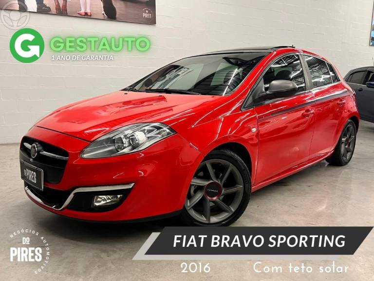 FIAT - BRAVO 1.8 SPORTING 16V FLEX 4P MANUAL - 2015/2016 - VERMELHA - R$ 64.900,00