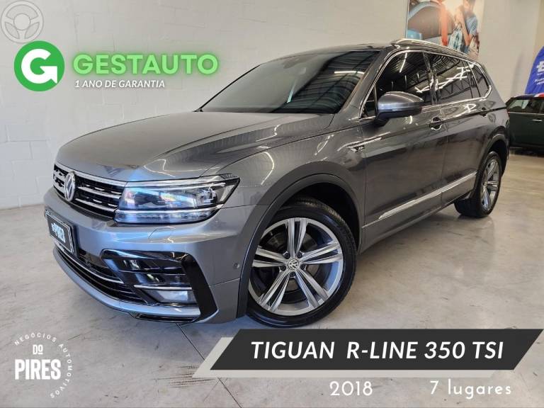 VOLKSWAGEN - TIGUAN 2.0 ALLSPACE R-LINE 350 TSI 4X4 4P - 2018/2018 - CINZA - R$ 145.900,00