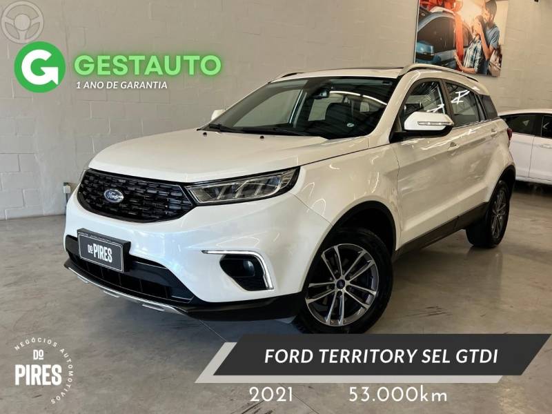 FORD - TERRITORY 1.5 GTDI ECOBOOST SEL 16V 4P AUTOMÁTICO - 2020/2021 - BRANCA - R$ 117.900,00