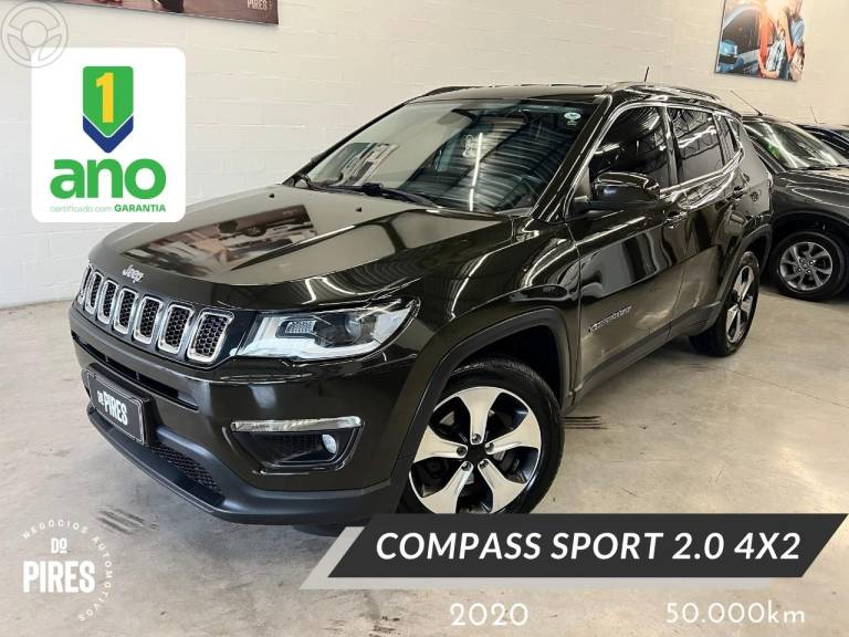 JEEP - COMPASS 2.0 16V FLEX SPORT AUTOMÁTICO - 2020/2020 - VERDE - R$ 99.900,00