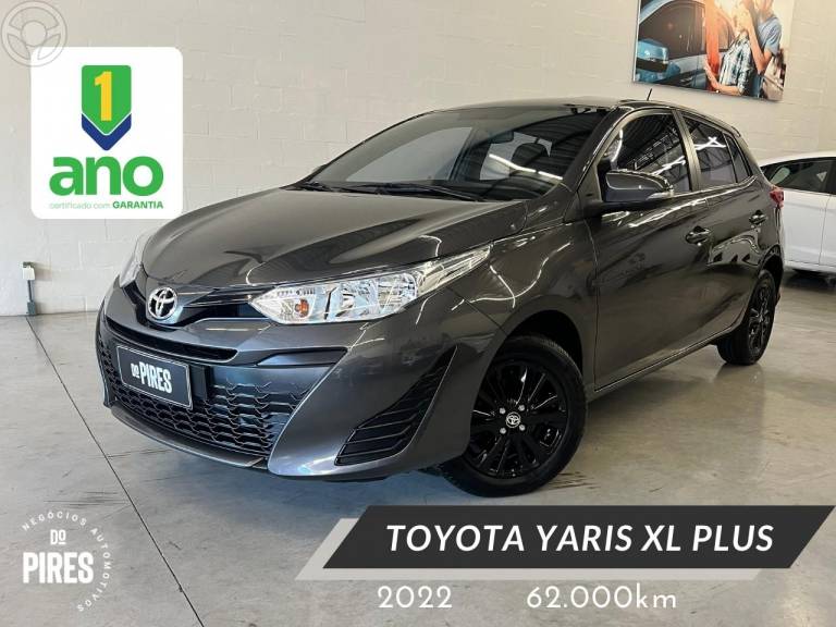 TOYOTA - YARIS 1.5 16V XL PLUS TECH FLEX AUTOMÁTICO - 2021/2022 - CINZA - R$ 86.900,00