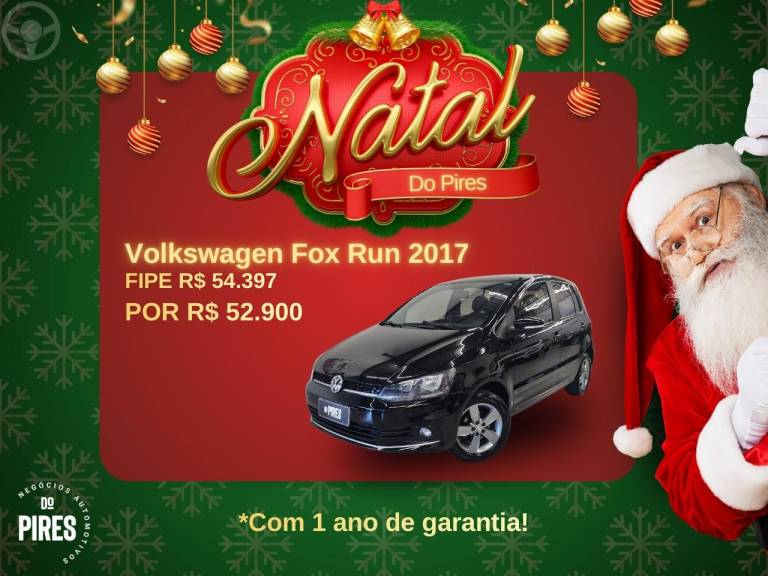 VOLKSWAGEN - FOX 1.6 MSI RUN 8V FLEX 4P MANUAL - 2017/2017 - PRETA - R$ 52.900,00