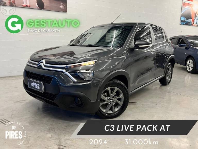 CITROËN - C3 1.6 LIVE PACK 16V FLEX 4P AUTOMÁTICO - 2023/2024 - CINZA - R$ 73.900,00