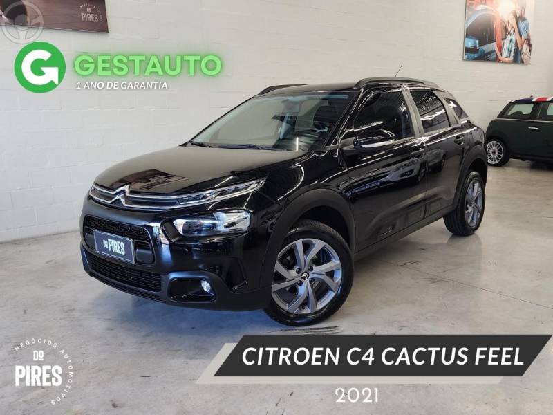 CITROËN - C4 CACTUS 1.6 VTI FEEL FLEX 4P AUTOMATICO - 2020/2021 - PRETA - R$ 73.900,00