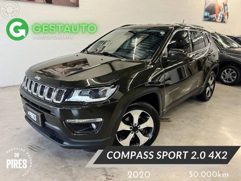 JEEP - COMPASS 2.0 16V FLEX SPORT AUTOMÁTICO - 2020/2020 - VERDE - R$ 99.900,00